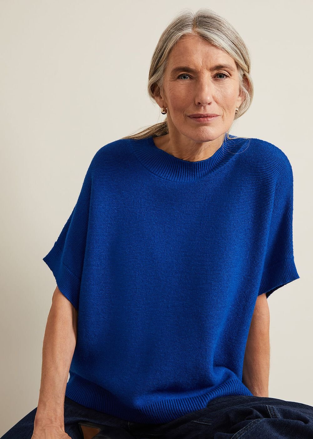 Grace Sleeveless Tabard Top Cobalt