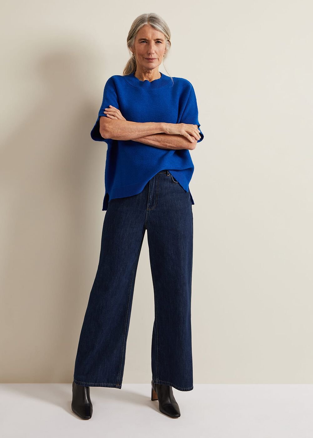 Grace Sleeveless Tabard Top Cobalt
