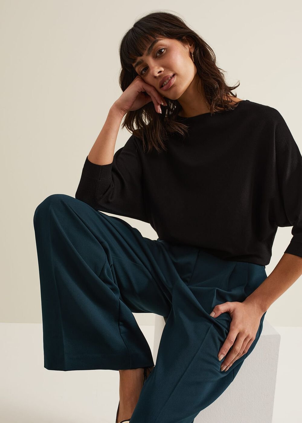 Cristine Knit Jumper Black