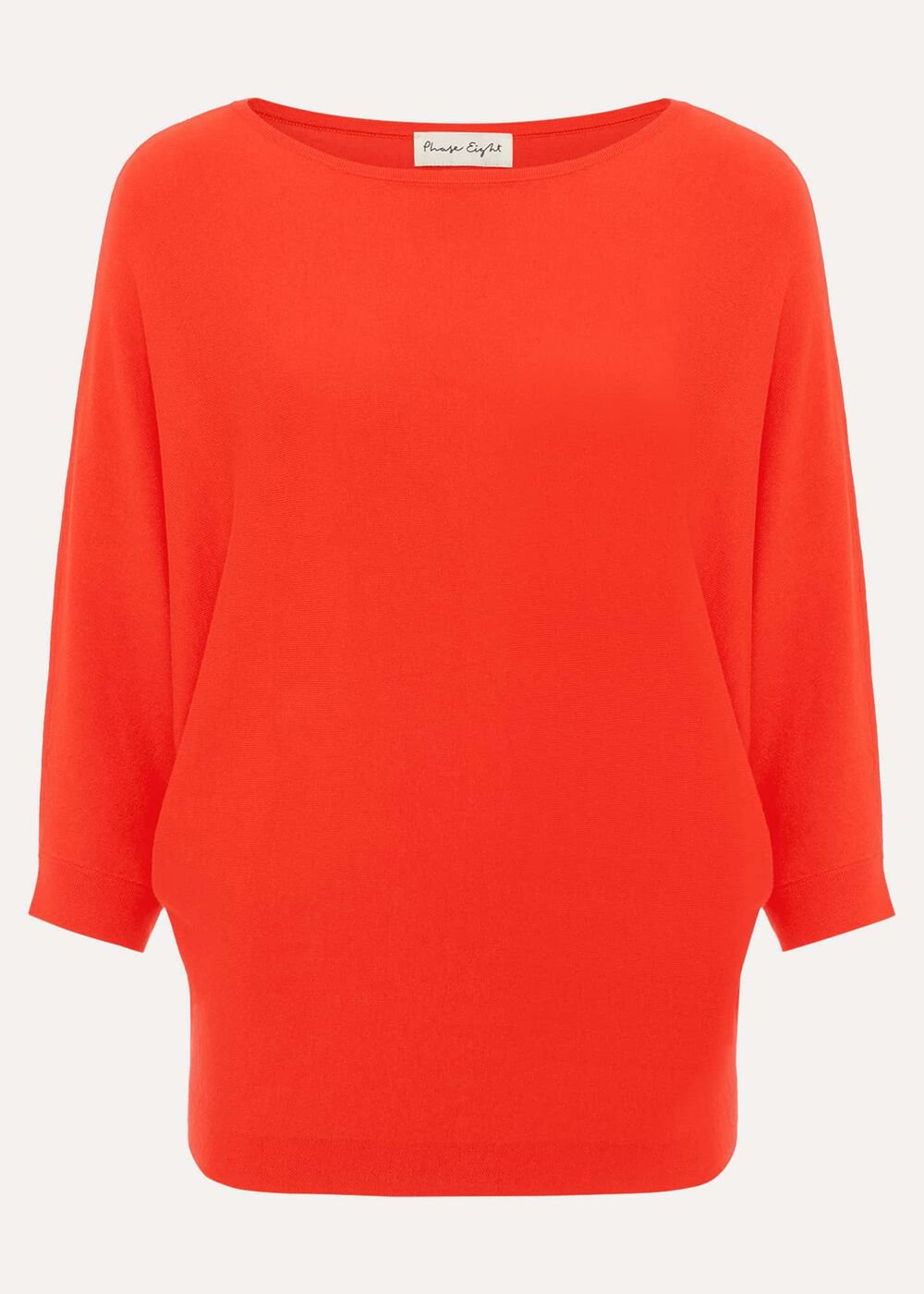 Women's Bright Red Batwing Jumper Coral