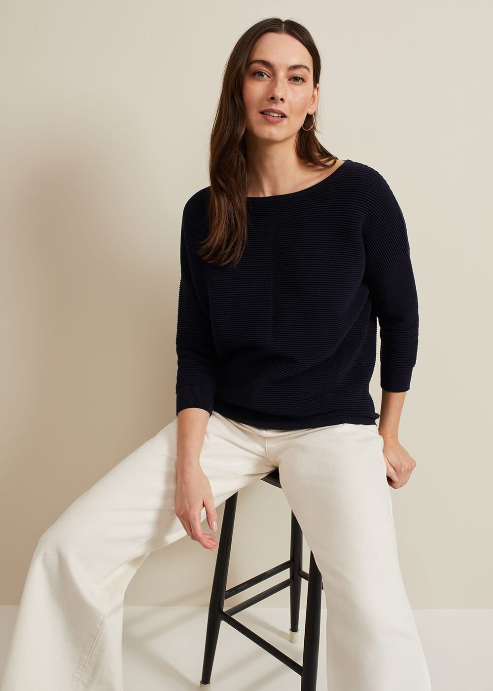 Nellie Ripple Jumper Navy