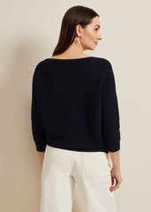 Nellie Ripple Jumper Navy