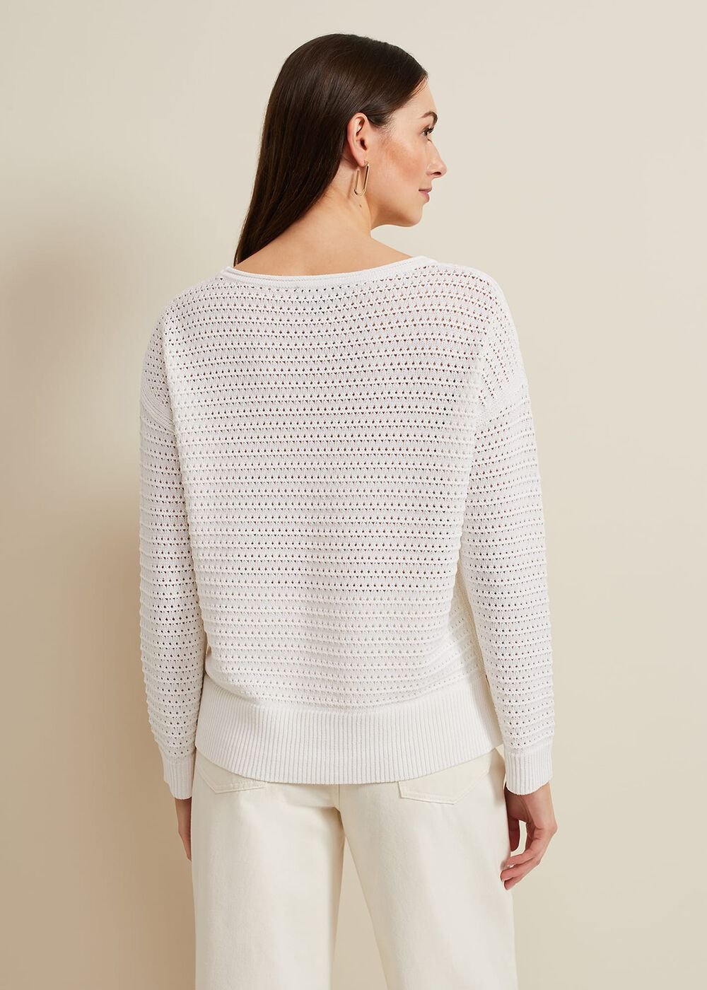 Annie Textured Jumper Ivory