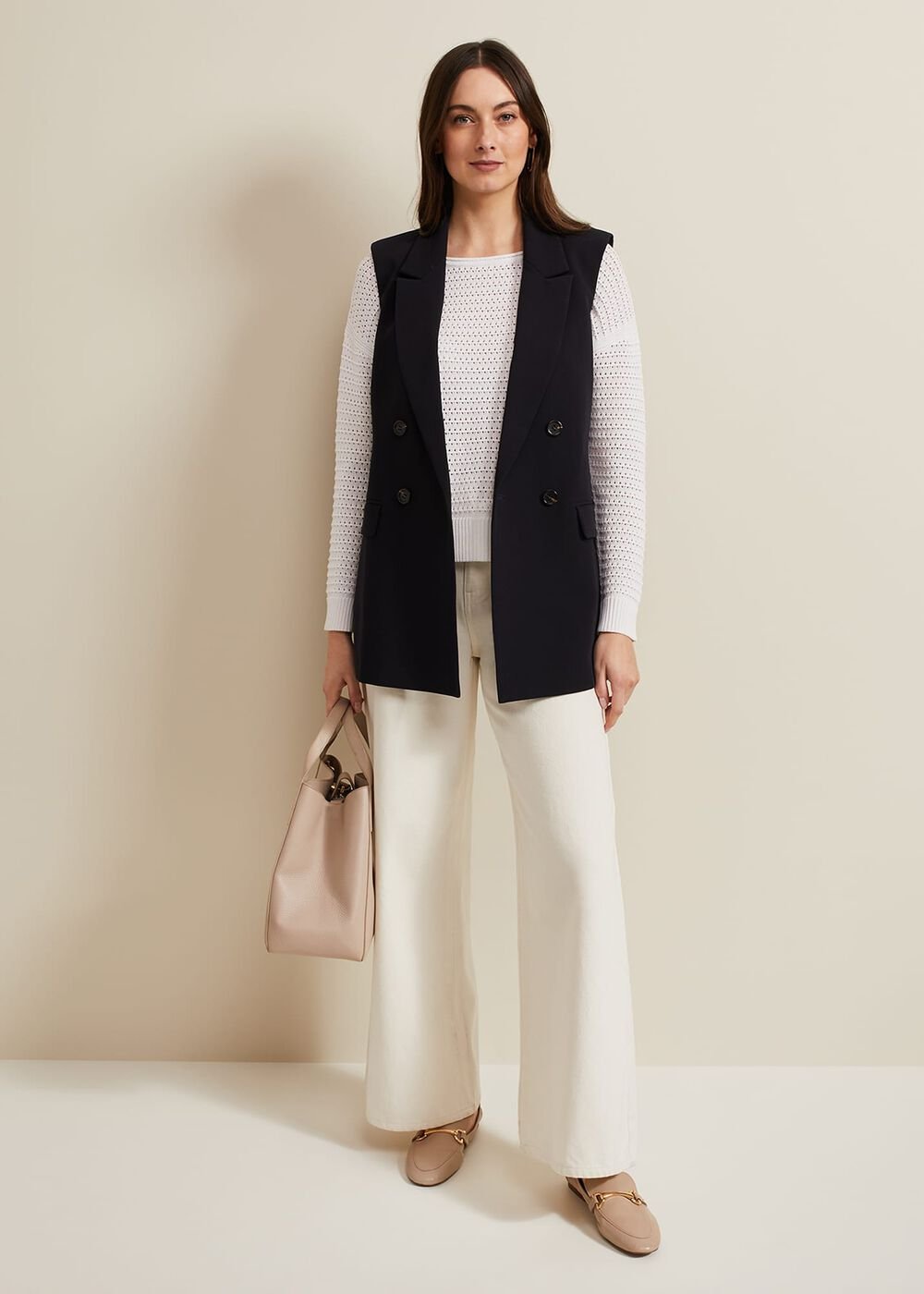 Annie Textured Jumper Ivory