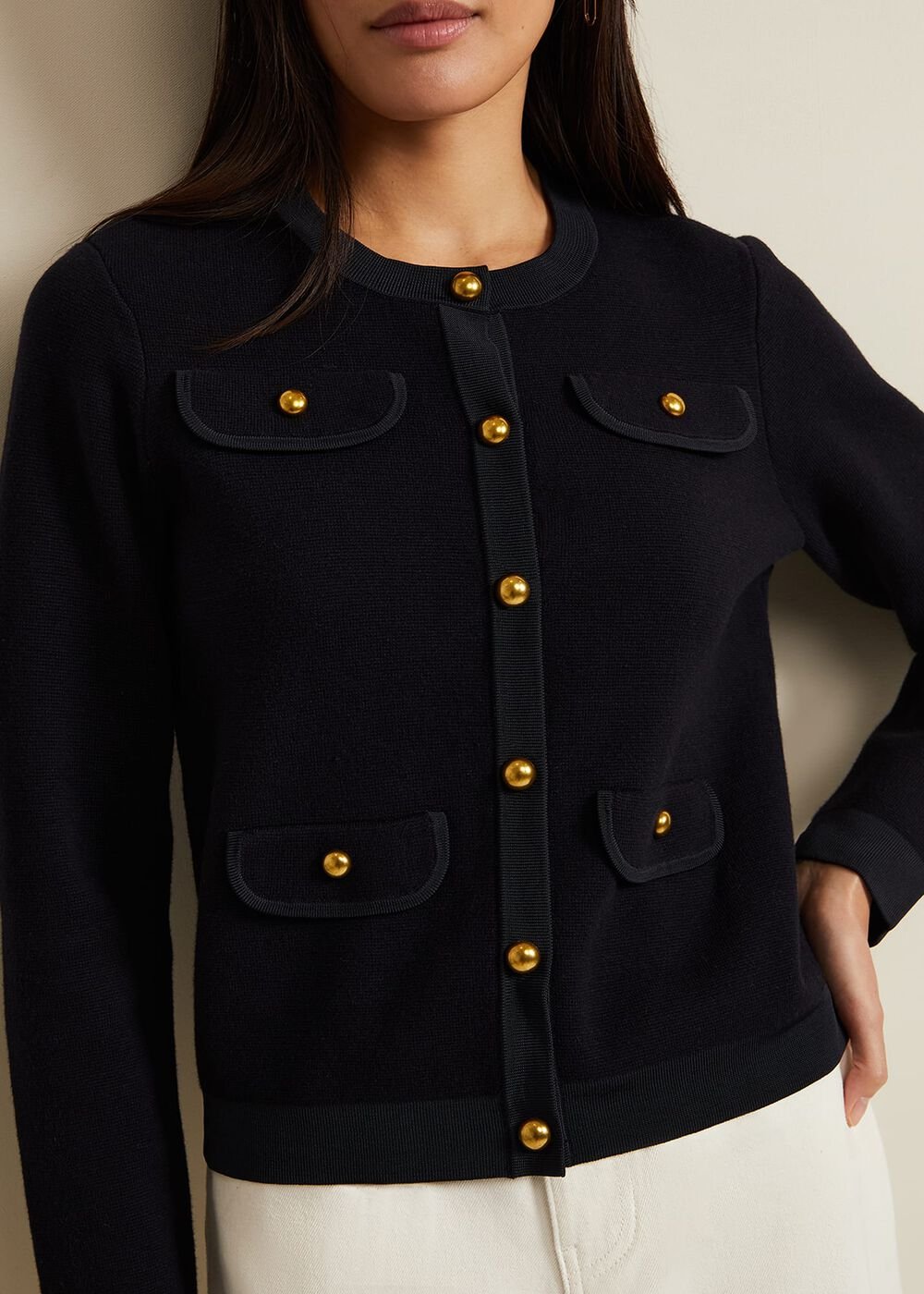 Libby Knitted Jacket Navy
