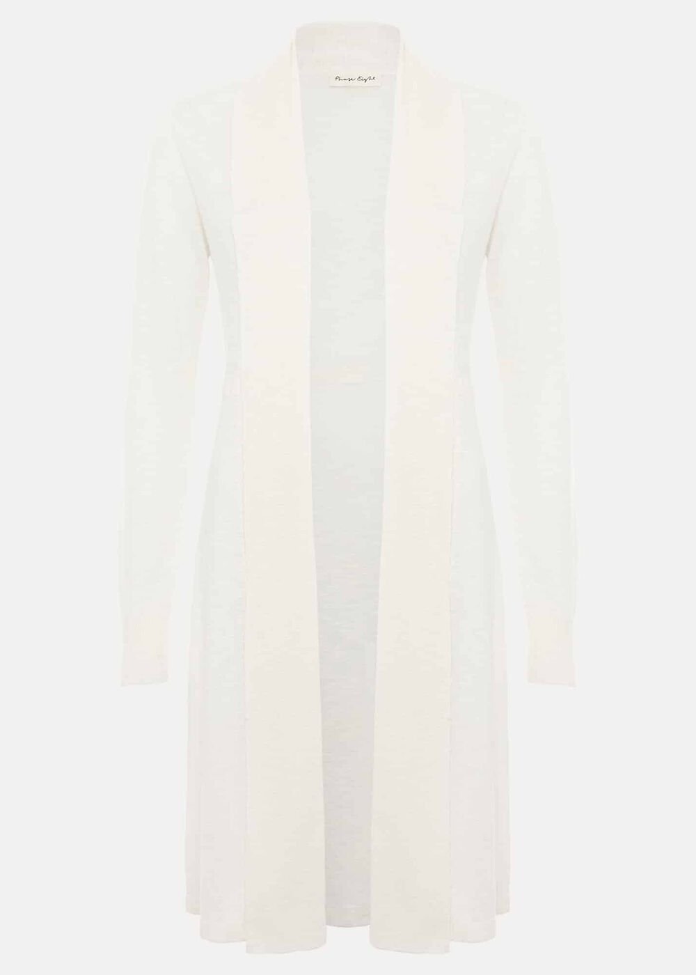Louise Linen Longline Cardigan Ivory
