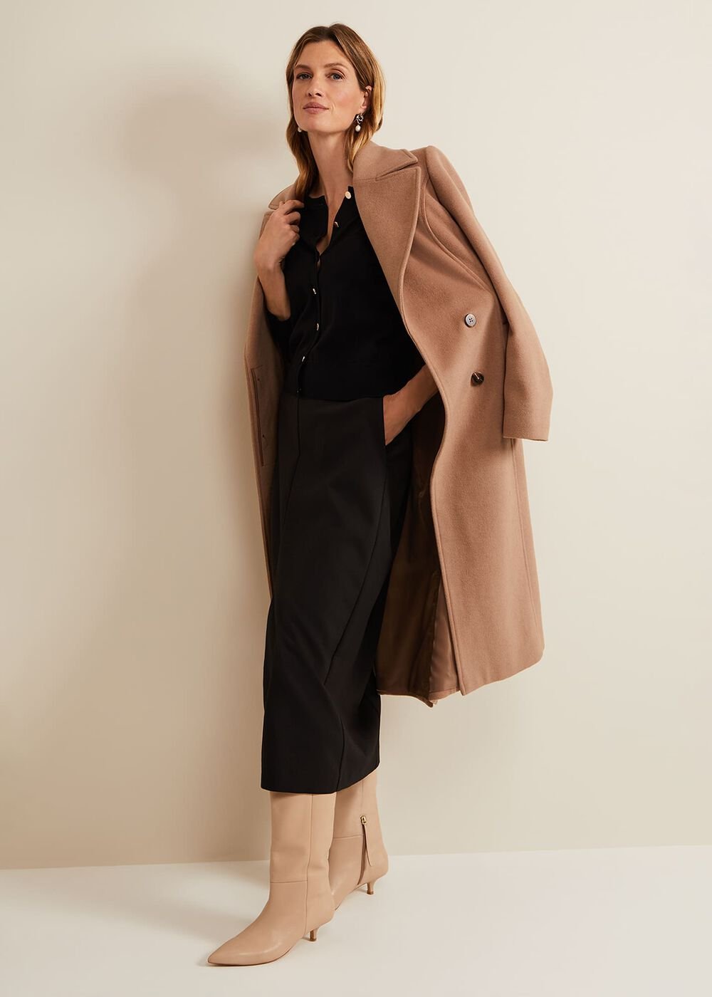 Robin Button Through Cardigan Black