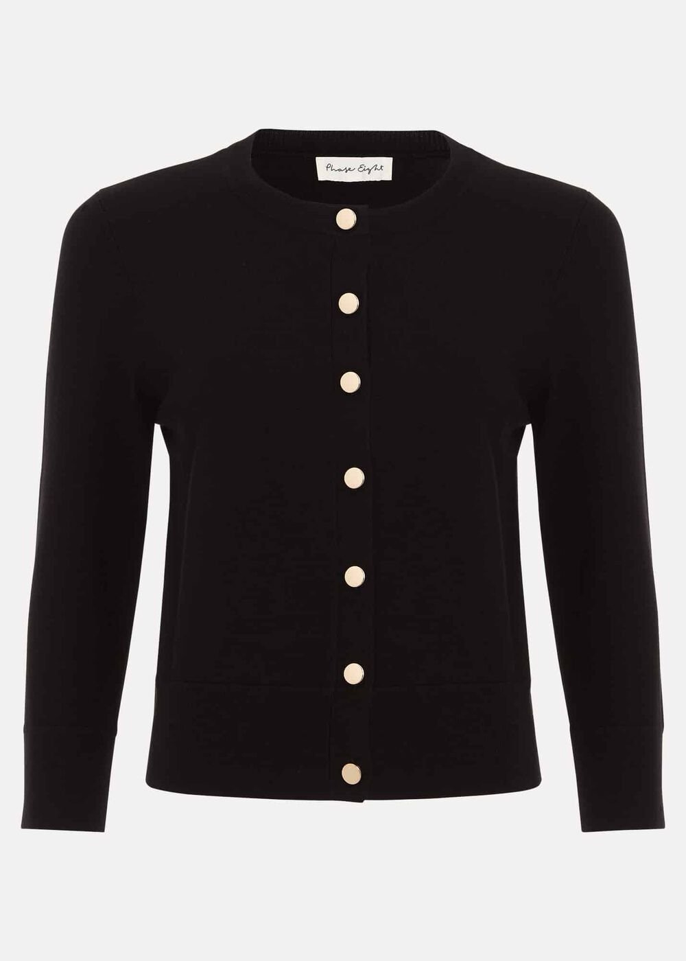 Robin Button Through Cardigan Black