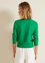 Robin Button Through Cardigan Green