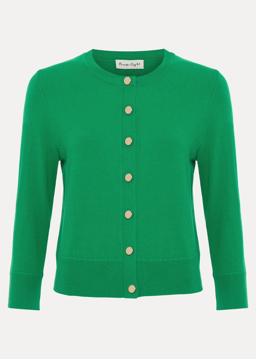 Robin Button Through Cardigan Green