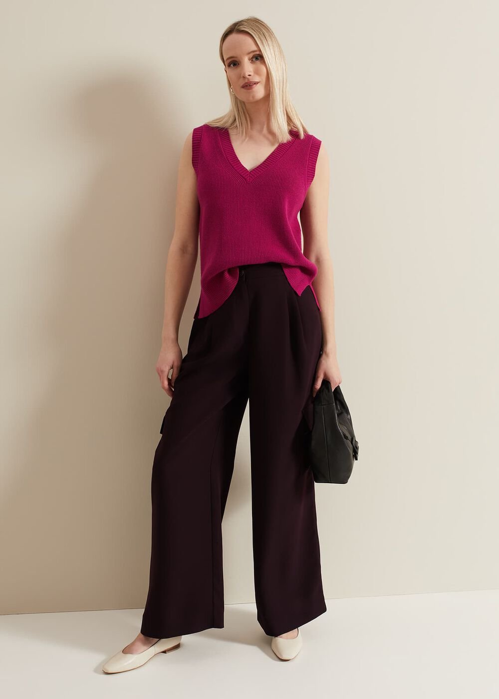 Marianna V Neck Tank Purple