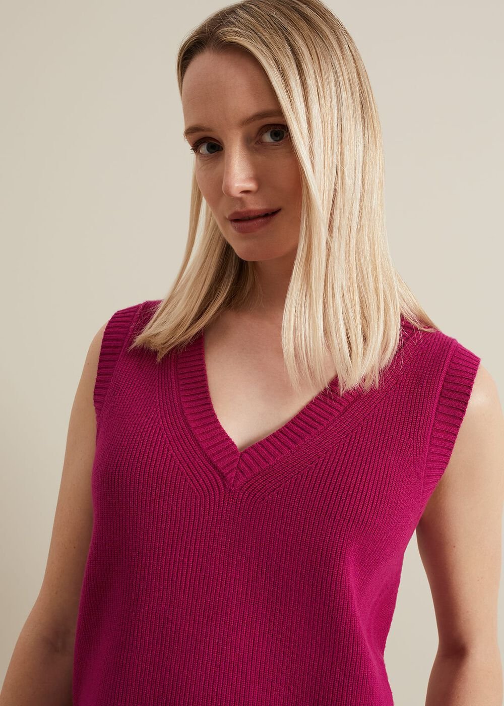 Marianna V Neck Tank Purple