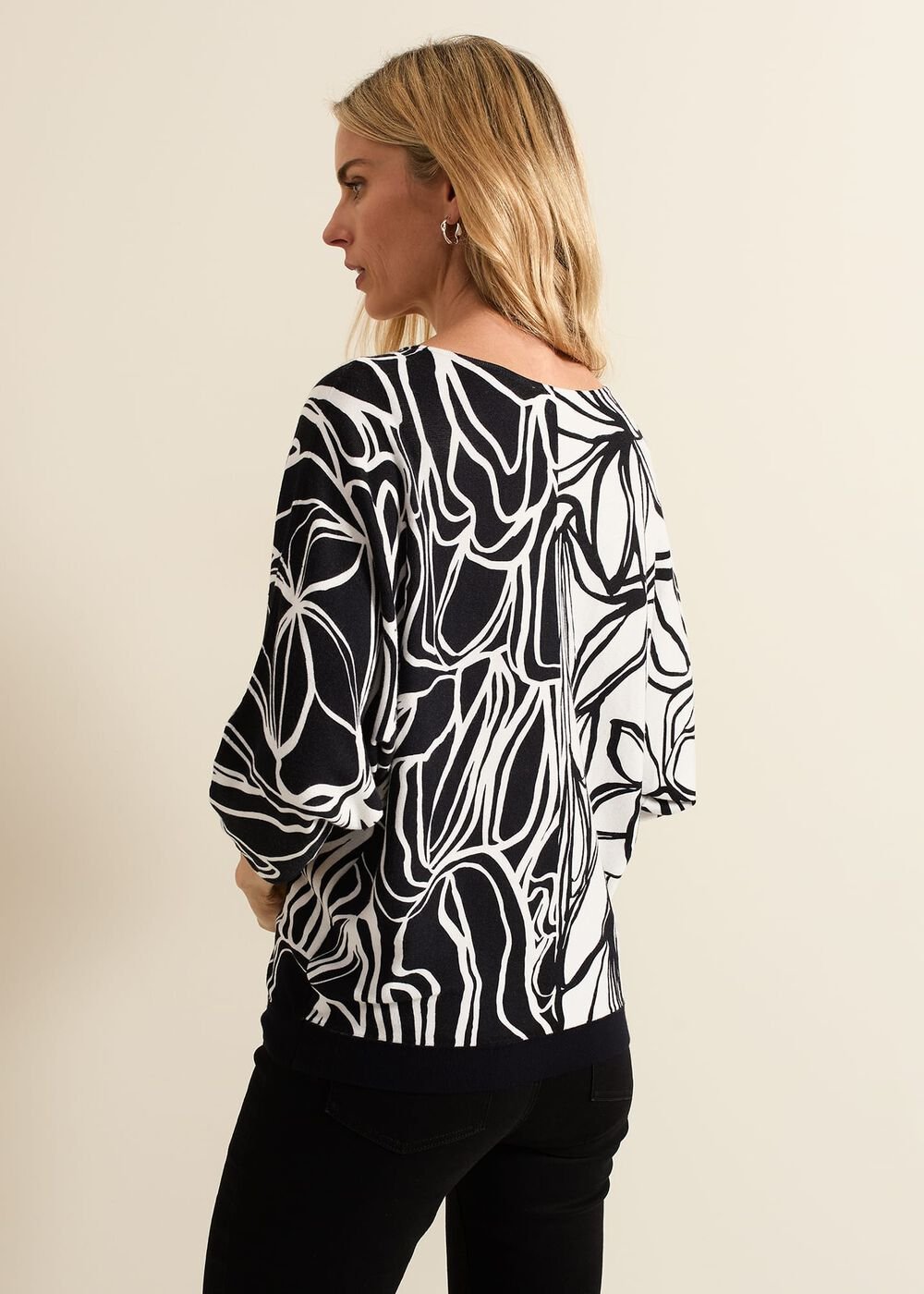 Ava Floral Print Colour Block Jumper Multi-Coloured