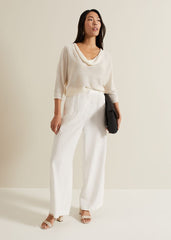 Malti Metallic Knit Ivory