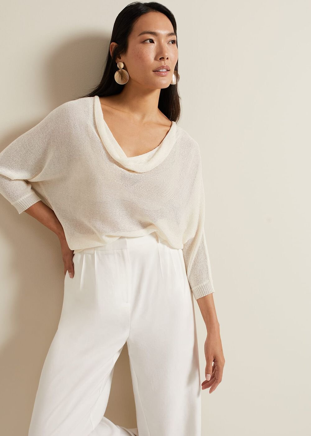 Malti Metallic Knit Ivory