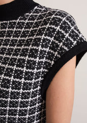 Tiffany Lurex Tank Black/Ivory