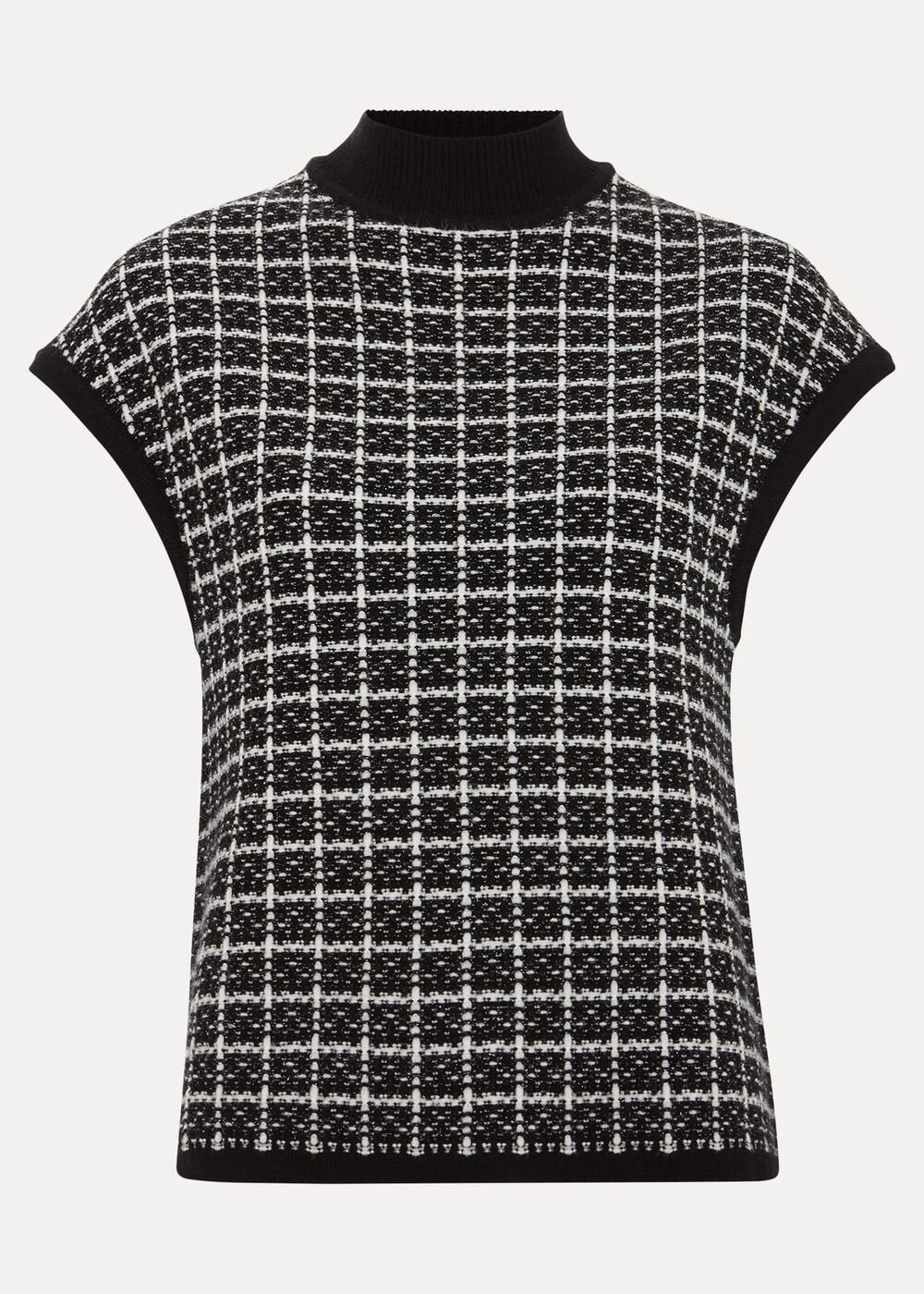 Tiffany Lurex Tank Black/Ivory