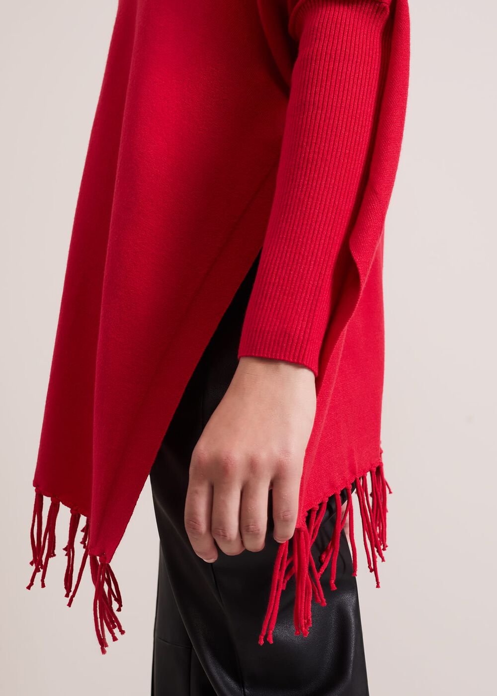 Athena Tassel Knit Red