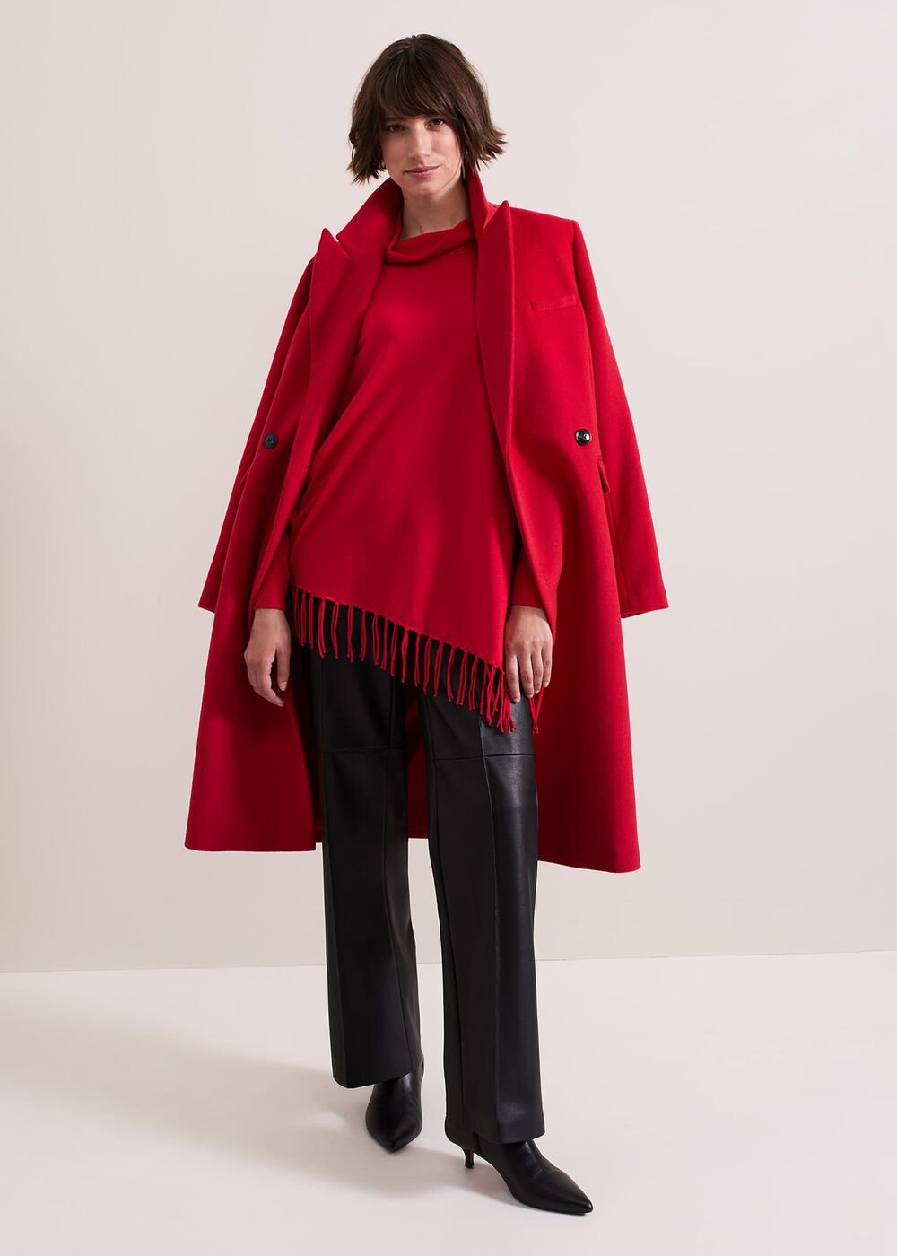Athena Tassel Knit Red