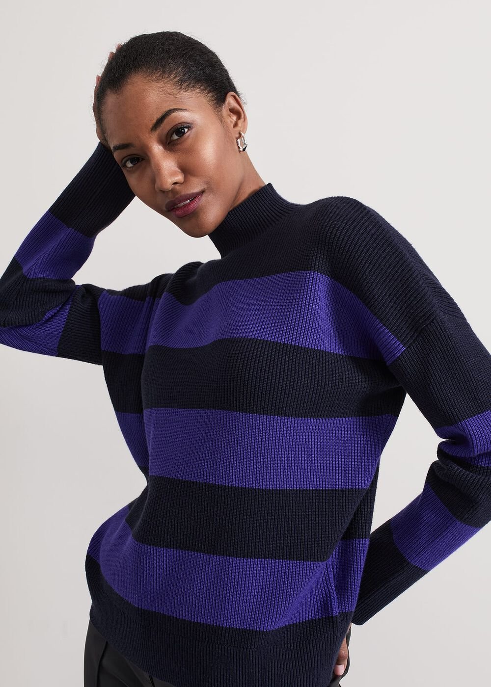 Sammi Stripe Jumper Navy