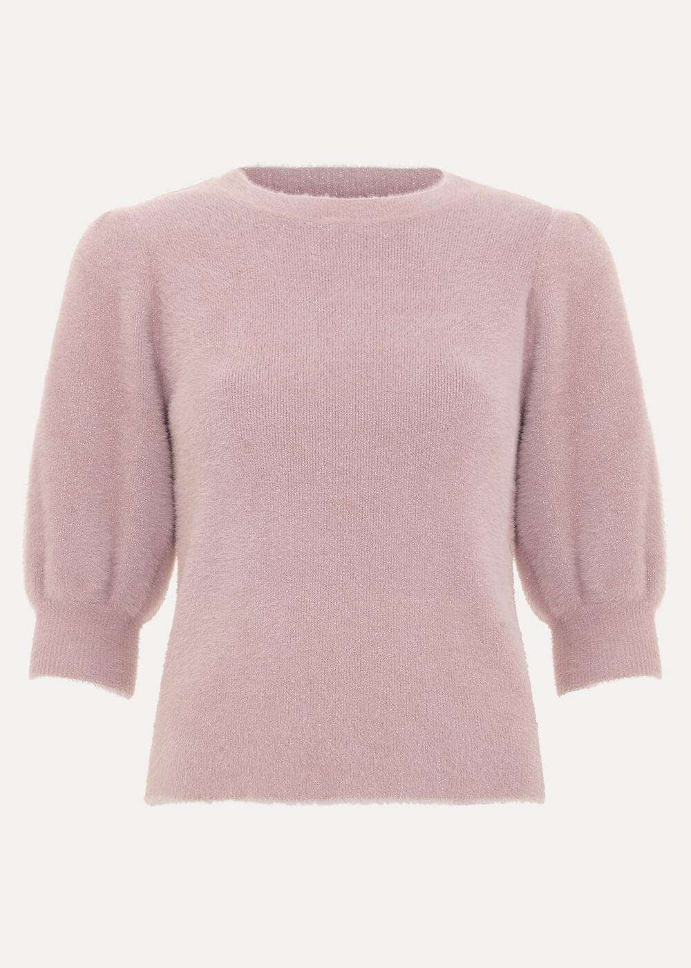 Fern Fluffy Puff Sleeve Knit Pink
