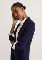 Lauren Longline Edge To Edge Cardigan Navy
