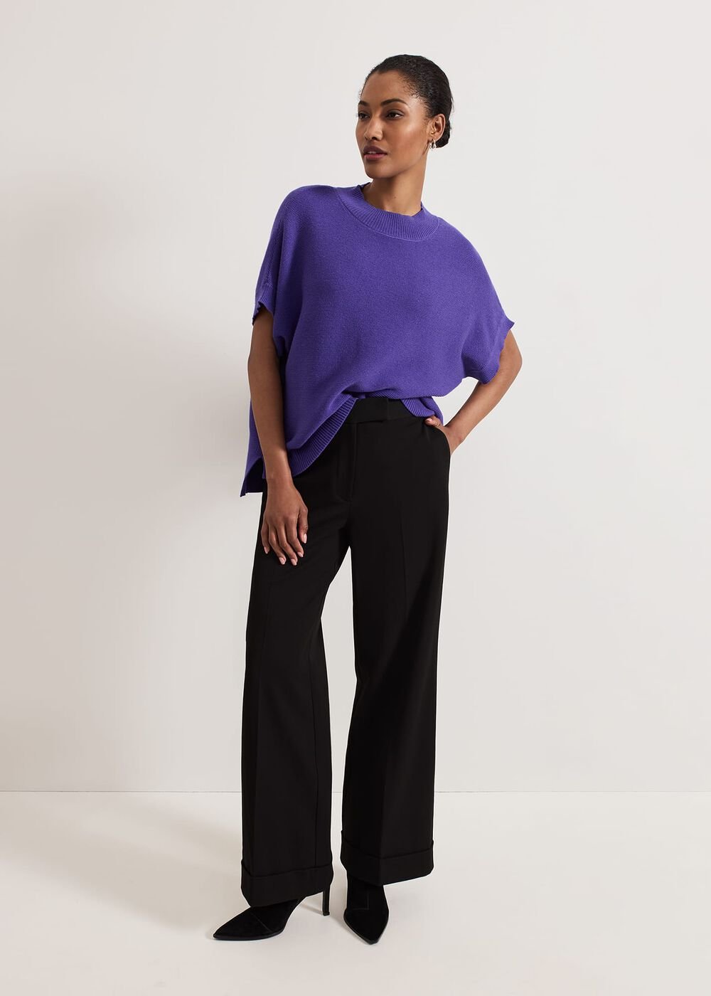 Grace Sleeveless Tabard Top Purple