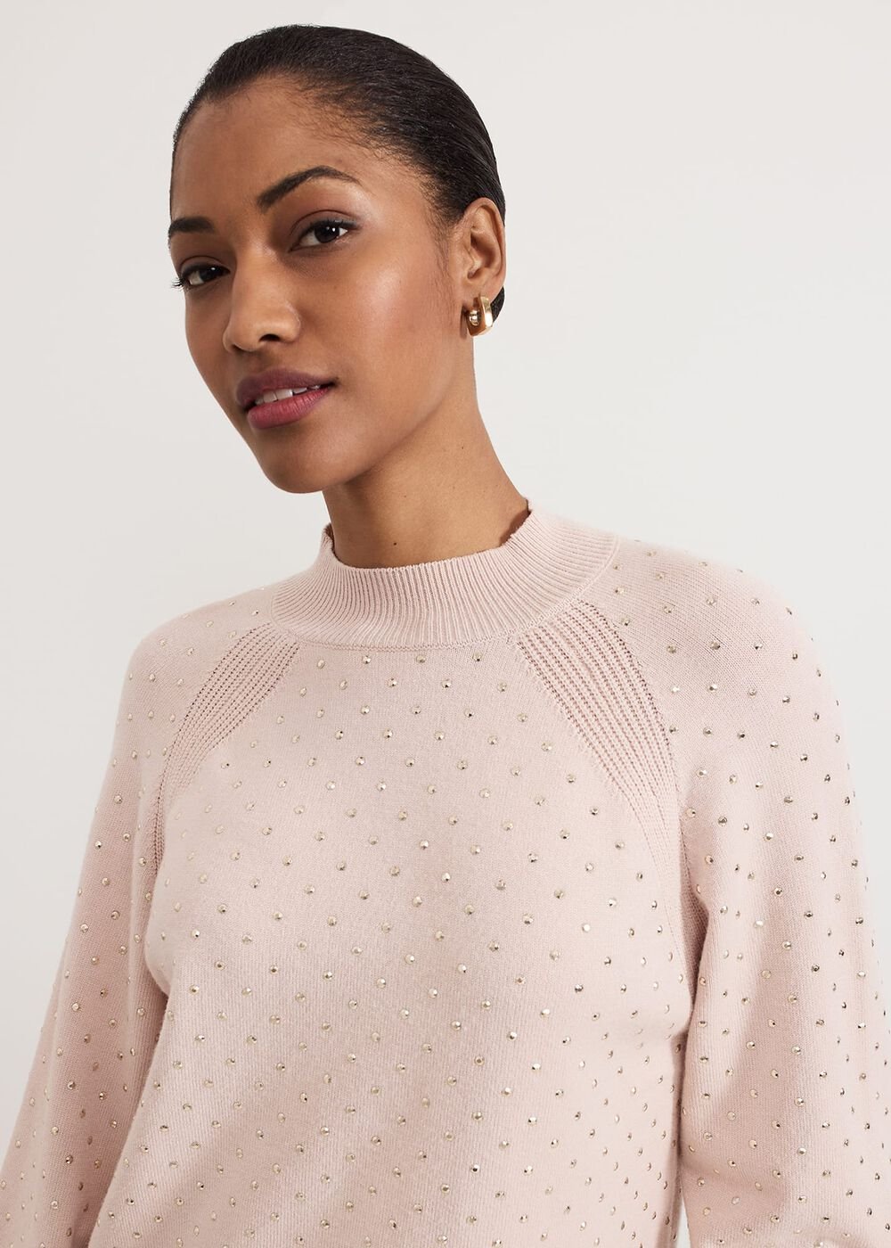 Tala Hotfix Knit Jumper Pink