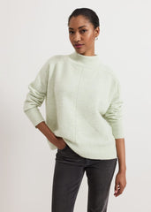 Jordan Alpaca Funnel Neck Jumper Green