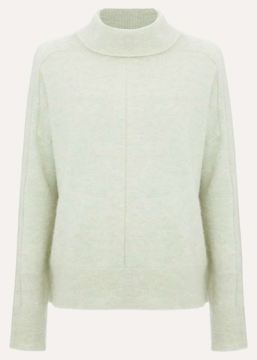Jordan Alpaca Funnel Neck Jumper Green