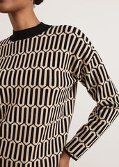 Tanya Lurex Geo Jumper Gunmetal