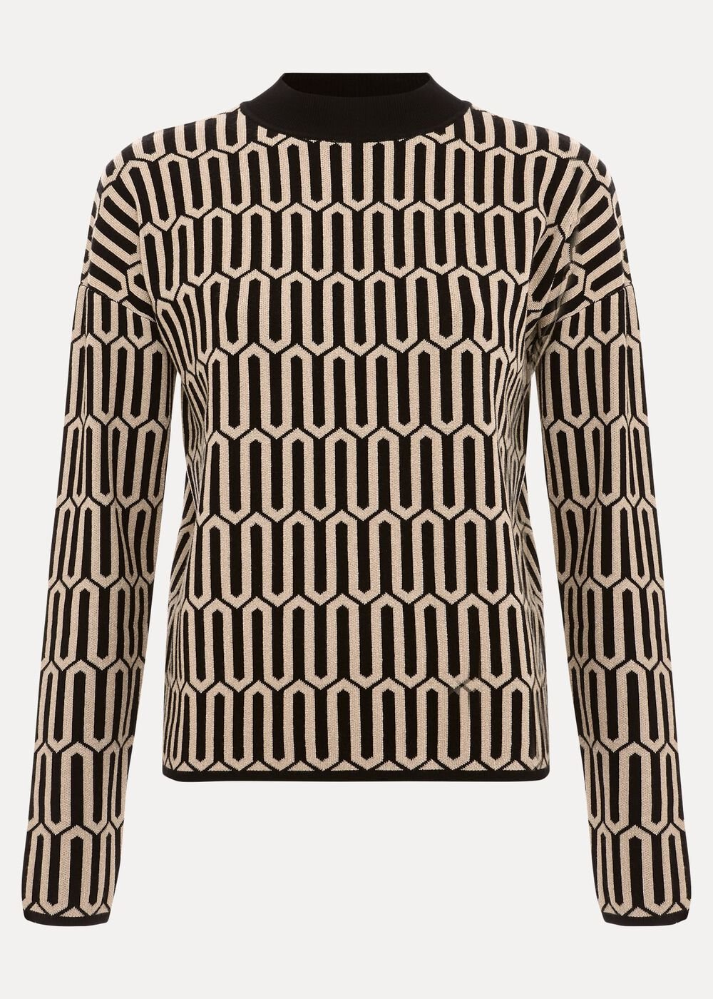 Tanya Lurex Geo Jumper Gunmetal