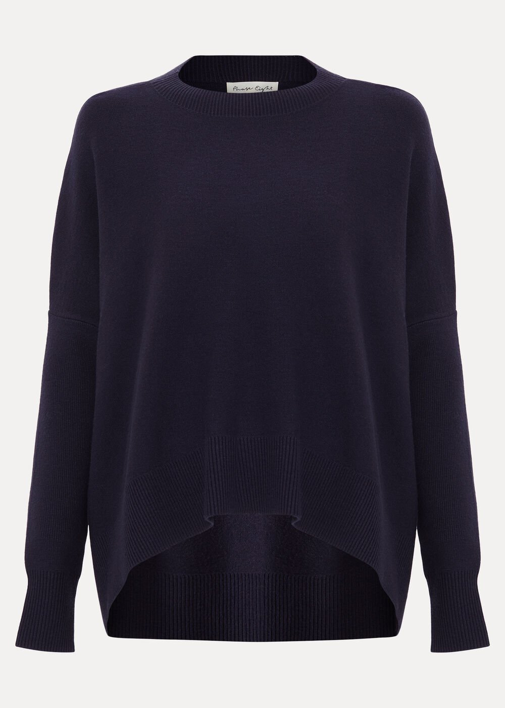 Kara Square Boxy Knit Top Navy