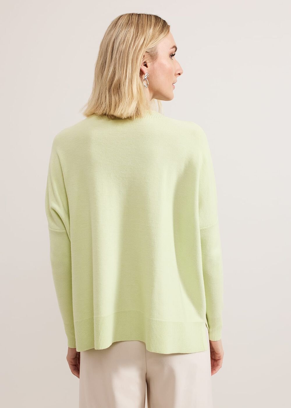 Kara Square Boxy Knit Top Lime