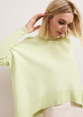 Kara Square Boxy Knit Top Lime