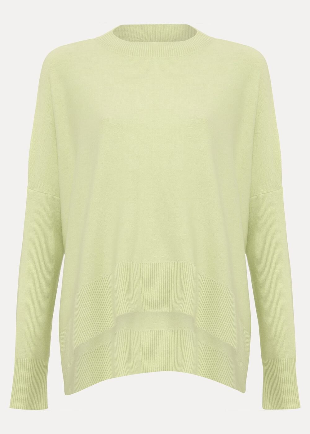 Kara Square Boxy Knit Top Lime