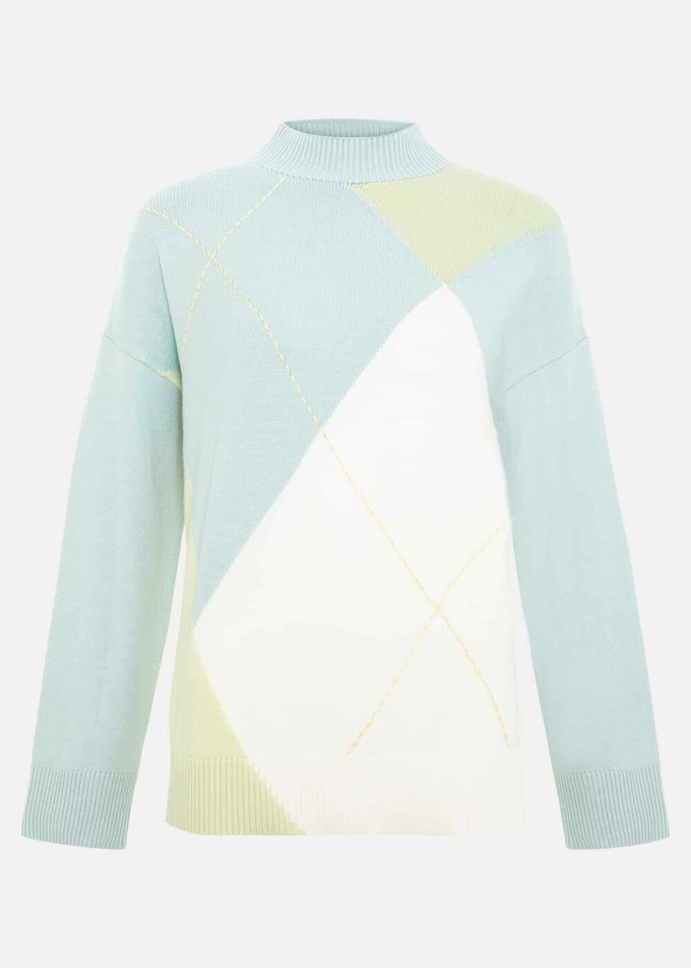 Darla Argyle Jumper Light Green