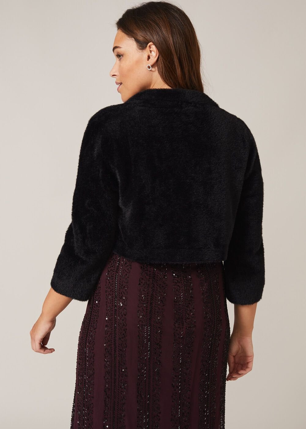 Fay Fluffy Bolero Black
