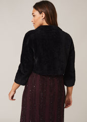 Fay Fluffy Bolero Black