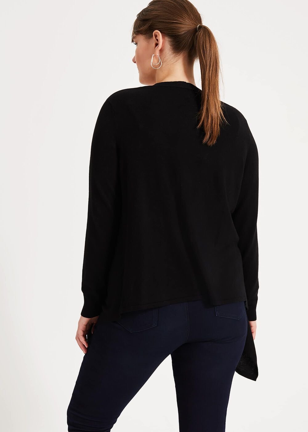 Freya Sheer Knit Cardigan Black