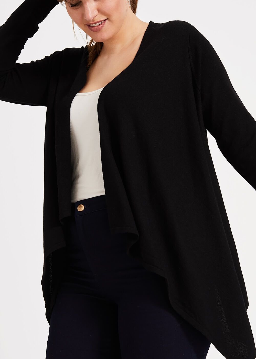Freya Sheer Knit Cardigan Black