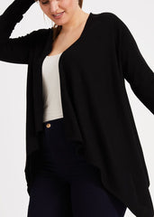 Freya Sheer Knit Cardigan Black