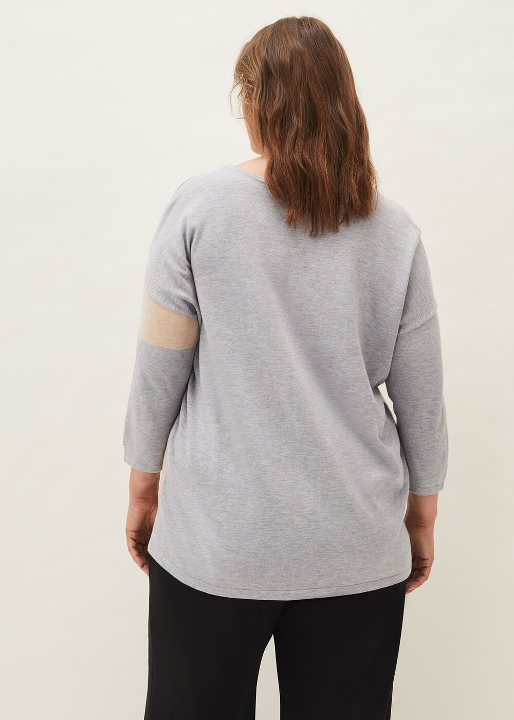Francis Abstract Print Knit Jumper Grey Multi