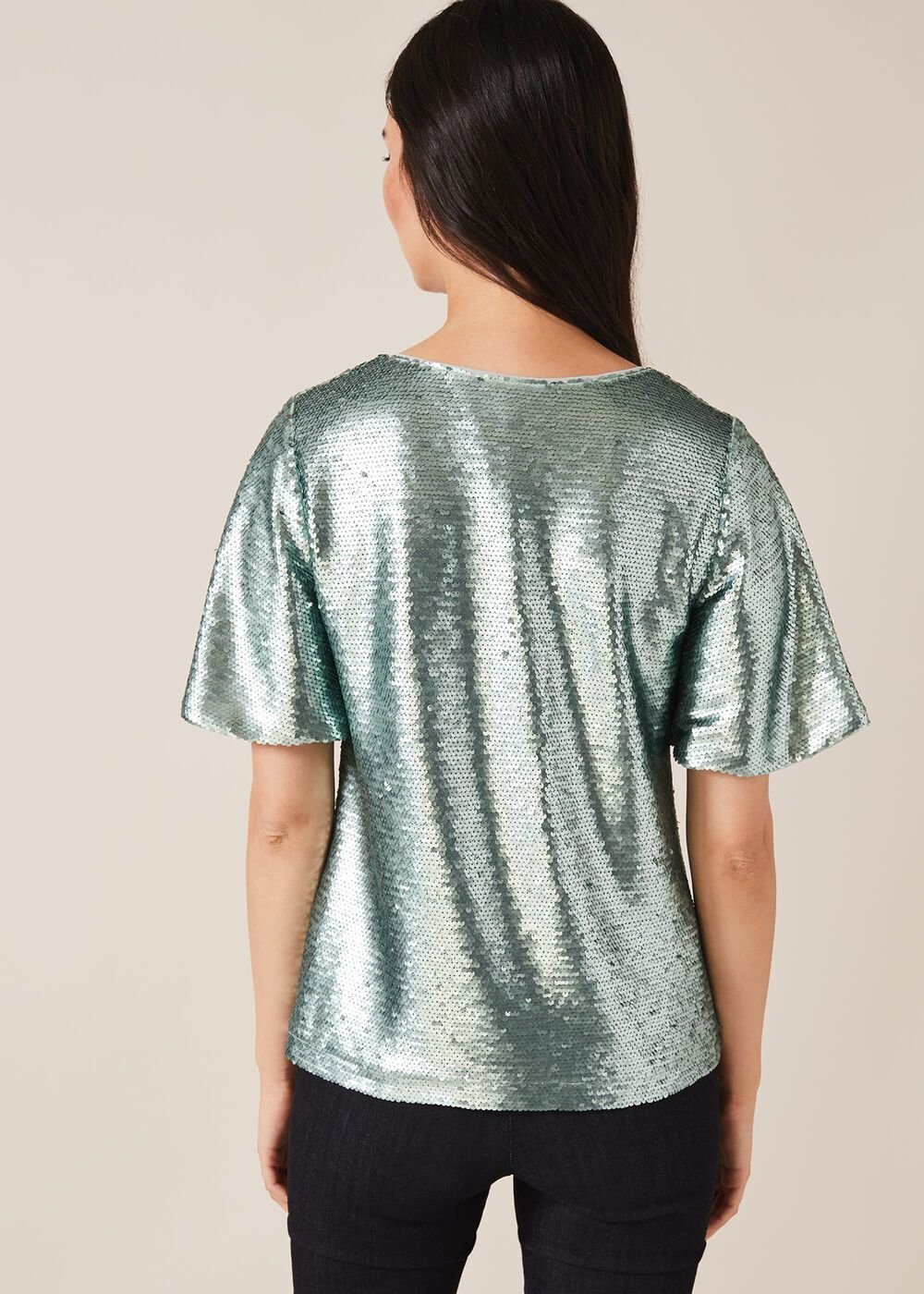 Adara Sequin Blouse Mint