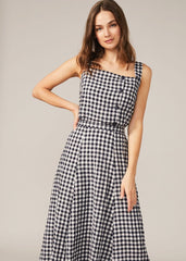 Gingham Cami Top Navy/White