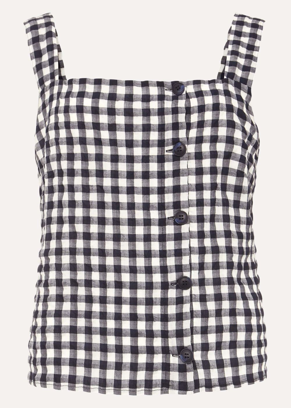 Gingham Cami Top Navy/White