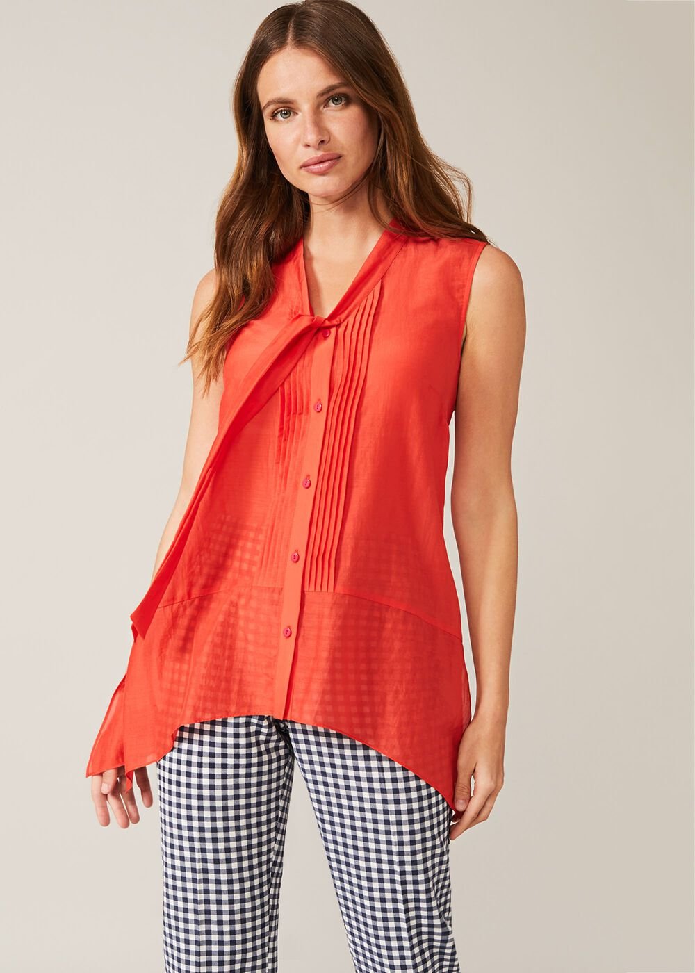 Ysanne Silk Blend Blouse Cucumber Rose