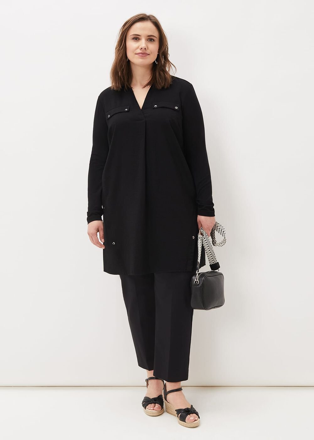 Neave Button Tunic Black