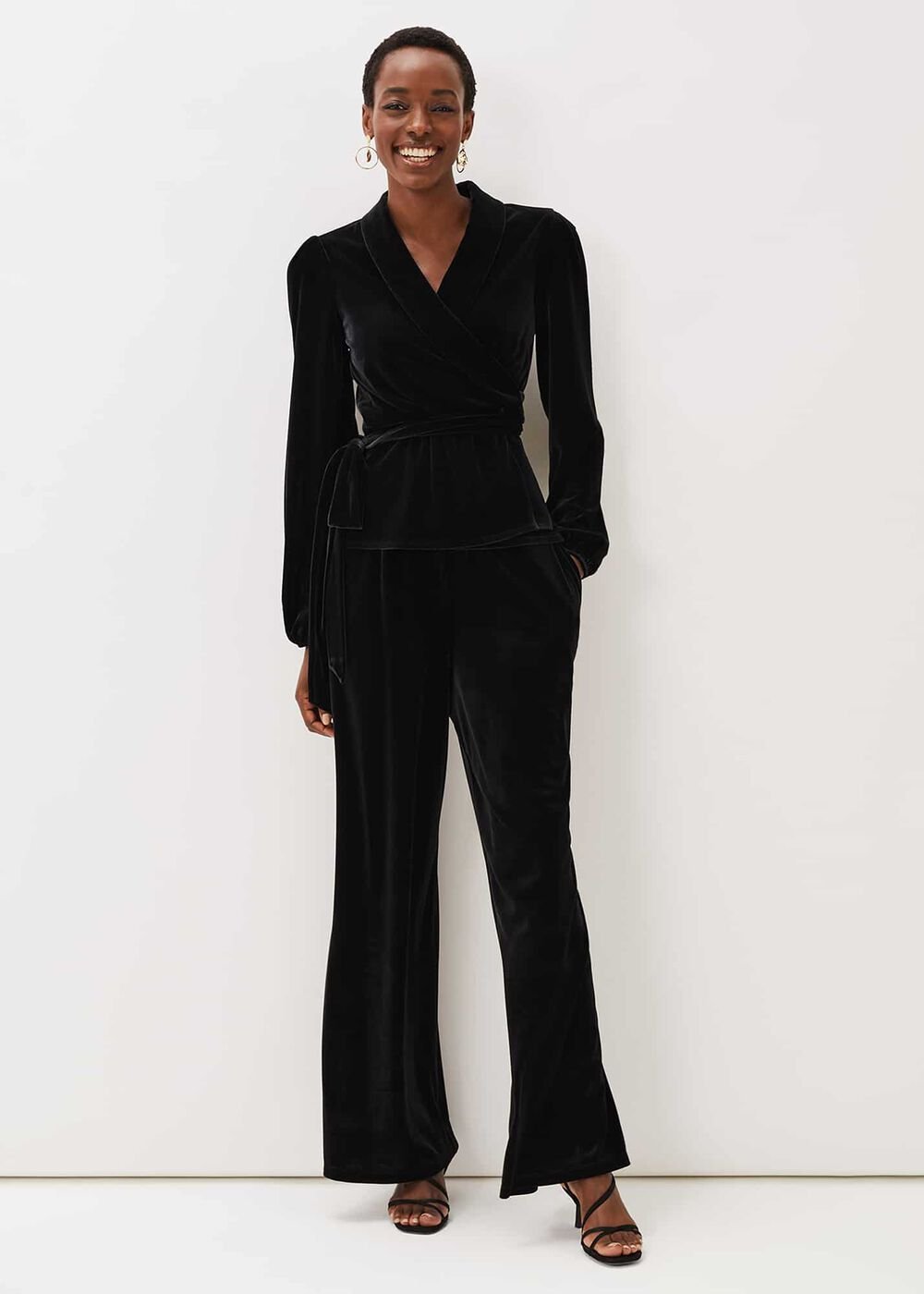 Florentine Velvet Co-Ord Top Black