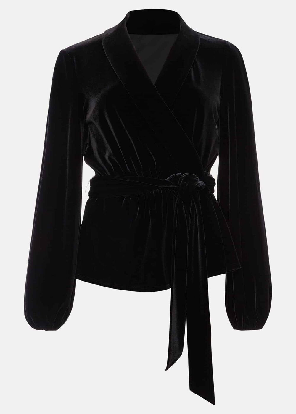 Florentine Velvet Co-Ord Top Black